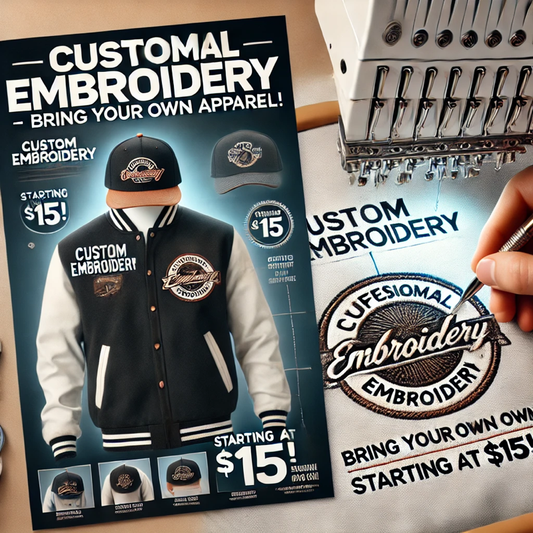 Custom Embroidery - Bring Your Own Apparel